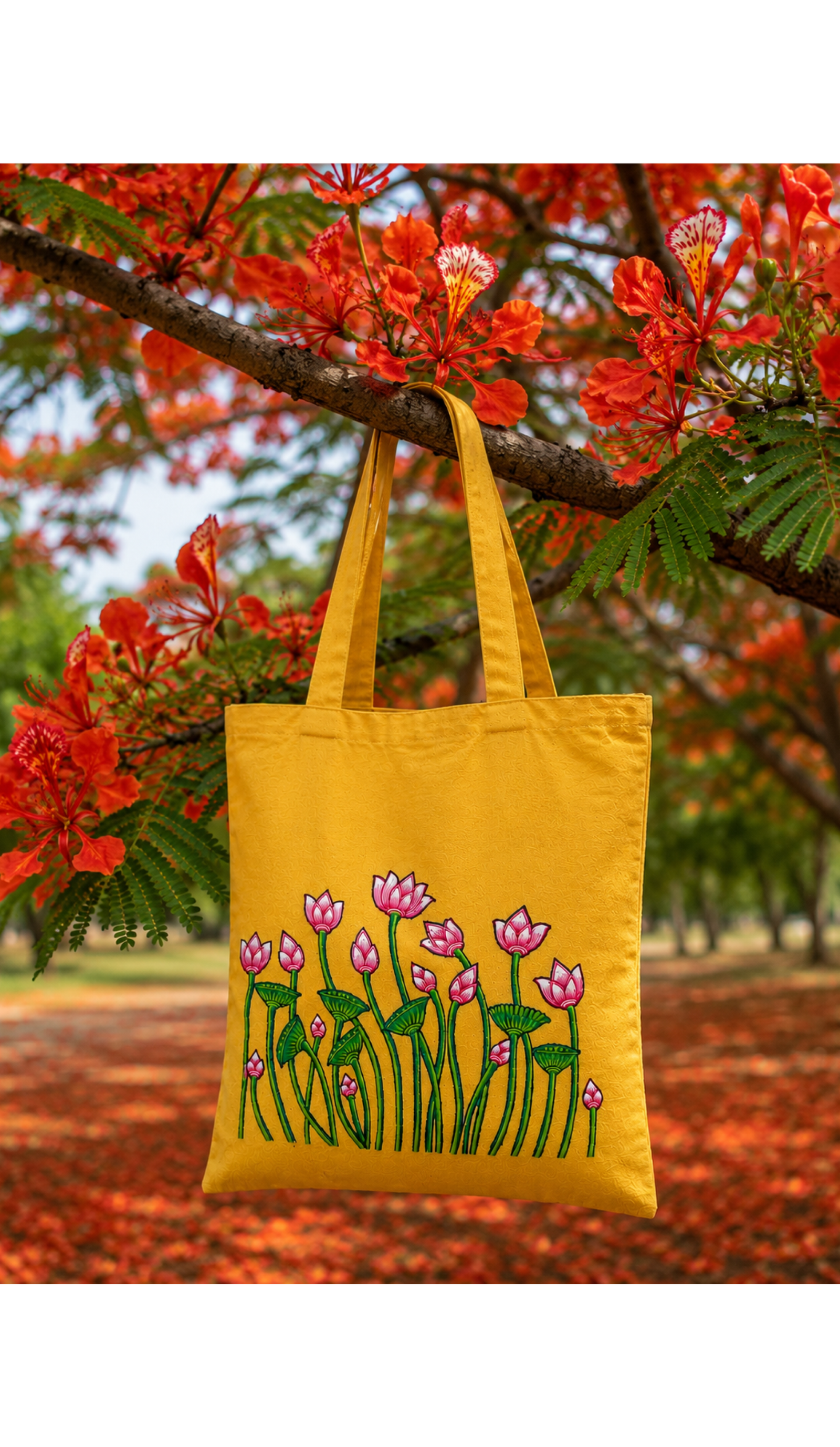 The Flame of the Forest Tote - Spring Collection